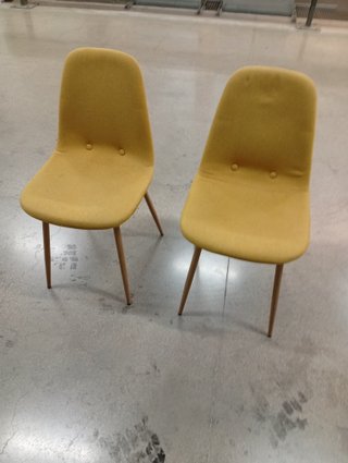 Pack 2 Sillas Comedor Nórdicas Mostaza