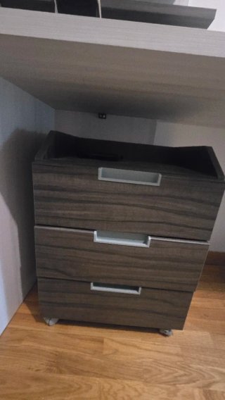 Litera juvenil con escritorio y estantería