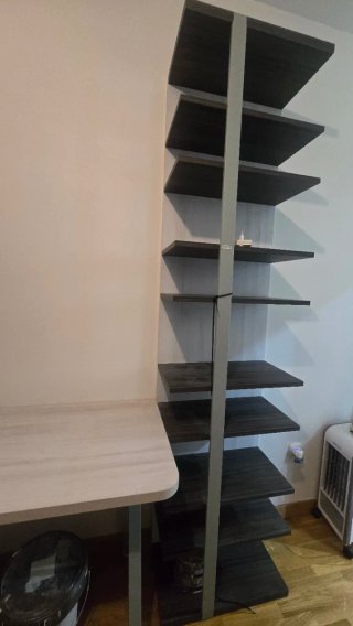Litera juvenil con escritorio y estantería