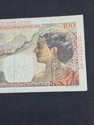 Billete 100 Francos Guadalupe 1950