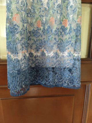 Abito sottoveste in pizzo/S/M/ sfumato bianco/blu