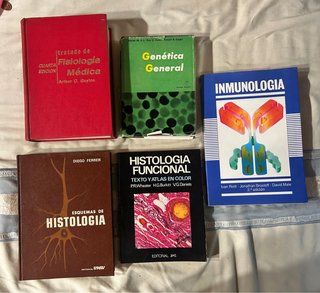Lote 5 libros Medicina – Guyton, Genética, Histolo