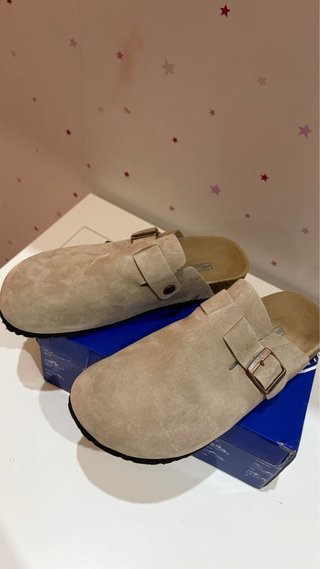 Birkenstock Boston Bege Camurça