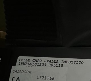 Cazadora de cuero Blauer negra sin estrenar