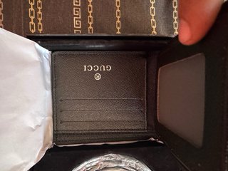 Set portafoglio e cintura Gucci nero