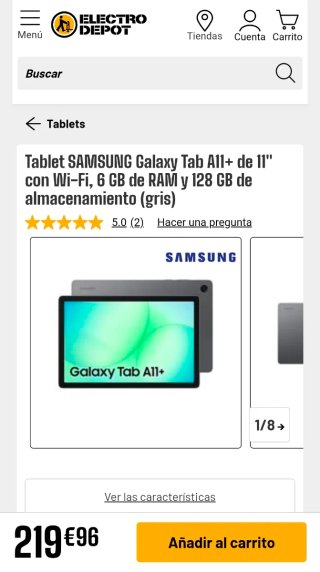 Samsung Galaxy Tab A11+ 11 128GB Gris