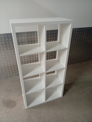 Estantería blanca 8 huecos 68x30x131 cm