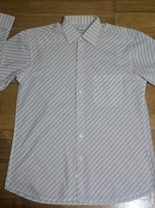 Camisa de hombre Renoir rayas. Talla 4.(L) 3 EUROS