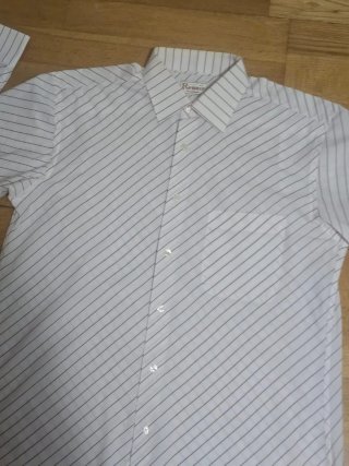 Camisa de hombre Renoir rayas. Talla 4.(L) 3 EUROS