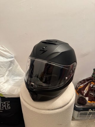 Casco Scorpion Moto Talla M Negro Mate