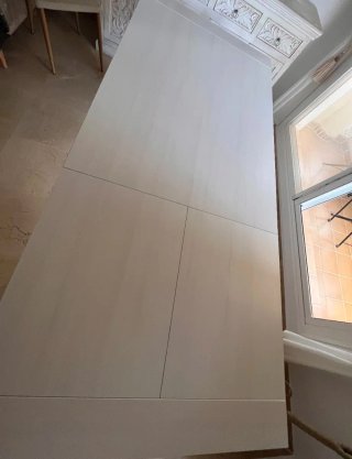 Mesa de comedor madera blanca