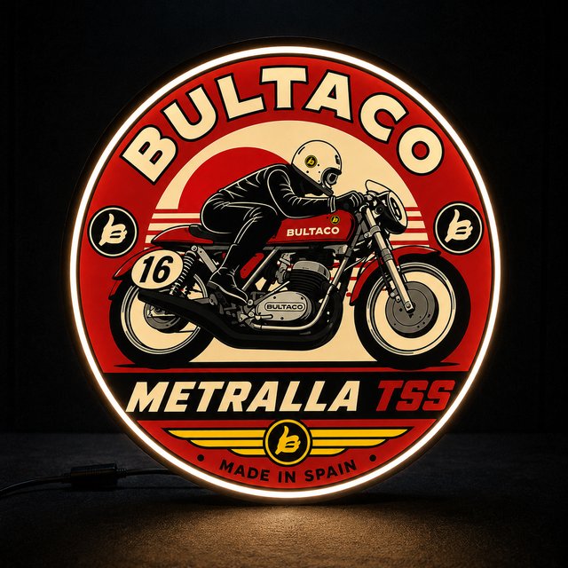 Cartel Luminoso Bultaco Metralla TSS