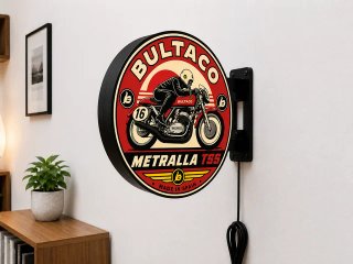 Cartel Luminoso Bultaco Metralla TSS