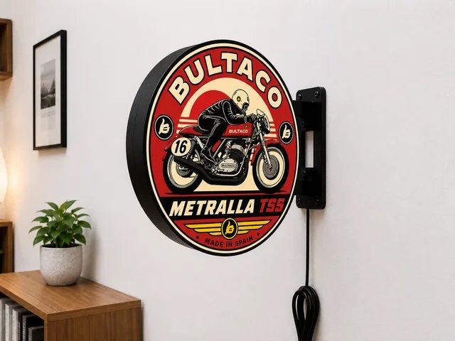 Cartel Luminoso Bultaco Metralla TSS