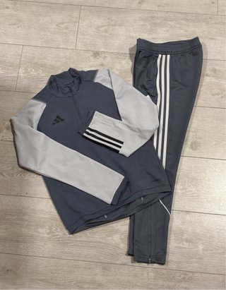 Conjunto Chándal Adidas Gris y Blanco