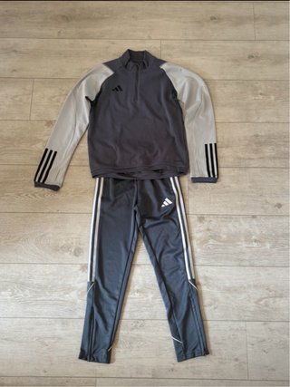 Conjunto Chándal Adidas Gris y Blanco