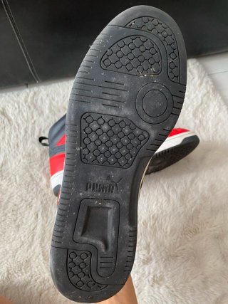 Zapatillas Puma Altas Rojas y Blancas