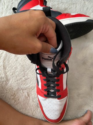 Zapatillas Puma Altas Rojas y Blancas