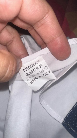 Camicia uomo cotone ed elastan Made in italy M