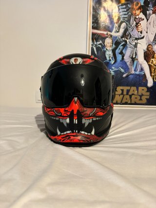 Casco Moto Ruroc Negro Rojo