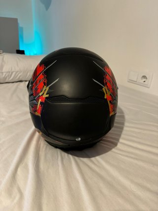 Casco Moto Ruroc Negro Rojo