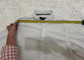 Camisa blanca estampada
