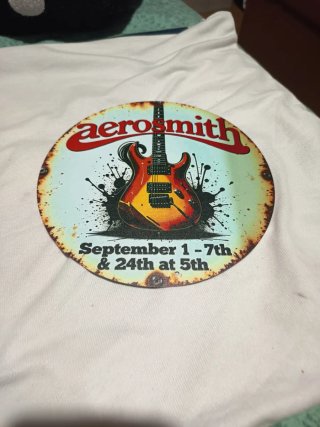 Placa Metálica Aerosmith Guitarra