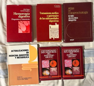 Lote 10 libros de Gastroenterología y Medicina Dig