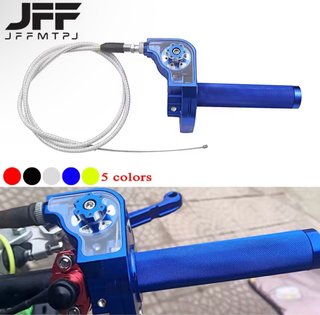 Puño Acelerador JFF Motocross Enduro Azul
