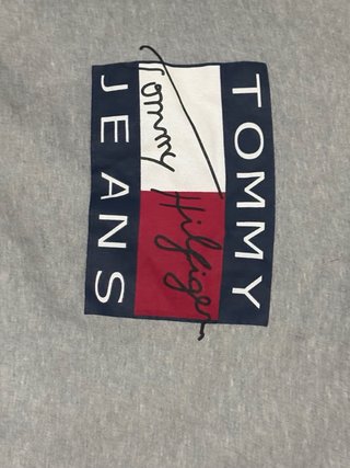 Sudadera Tommy Jeans Gris Logo