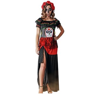 Disfraz Catrina Halloween Mujer Talla única S/M
