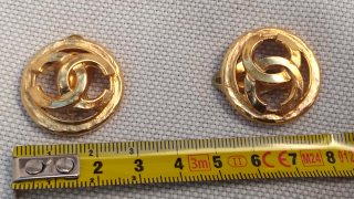 Pendientes Chanel Coco Mark Bañados en Oro