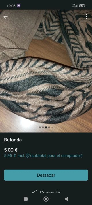 Bufanda Pieces nueva