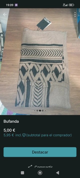 Bufanda Pieces nueva
