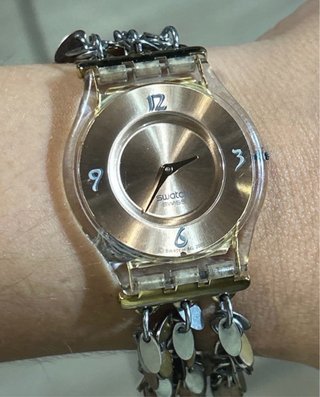 Reloj Swatch Vintage Mujer Dorado y Plateado