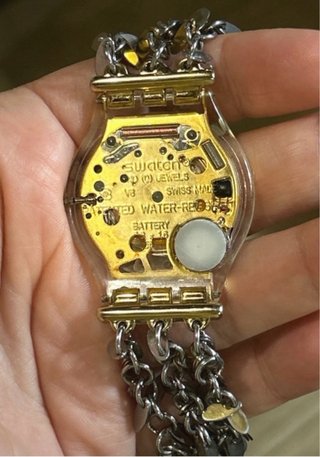 Reloj Swatch Vintage Mujer Dorado y Plateado