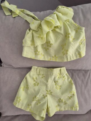 Conjunto Verano Top y Shorts Flores