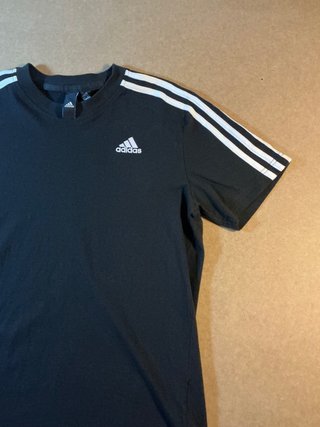 Camiseta Adidas 3 Rayas Blanca Negra Unisex