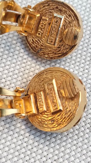 Pendientes Chanel Vintage Dorados CC Marrones