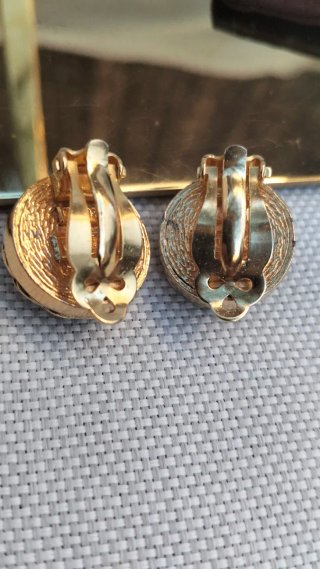 Pendientes Chanel Vintage Dorados CC Marrones