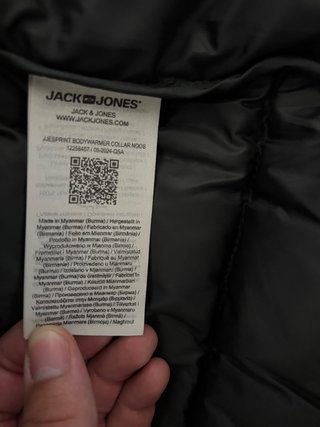 Colete acolchoado Jack & Jones preto