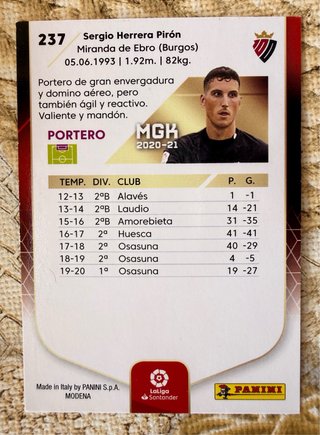 Cromo Sergio Herrera Osasuna – Megacracks 2020-21