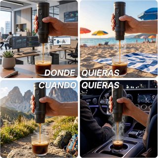 NUEVO! Cafetera Portátil 2 en 1: Cápsulas y Molido