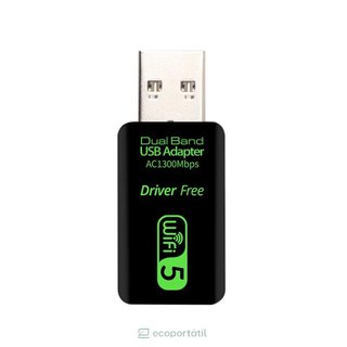 Adaptador WiFi USB AC 1300Mbps Dual Band 5GHz 802.11ac