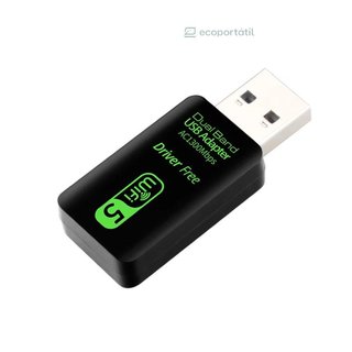 Adaptador WiFi USB AC 1300Mbps Dual Band 5GHz 802.11ac