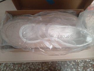 Zapatillas Mujer Talla 39 Beige y Blanco