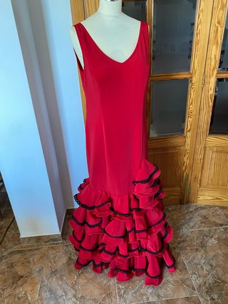 Vestido Flamenca Rojo Volantes