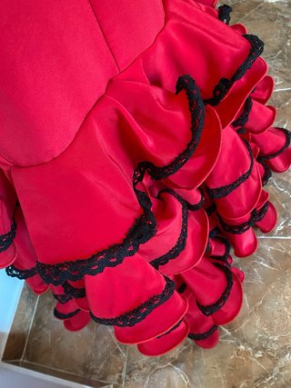 Vestido Flamenca Rojo Volantes