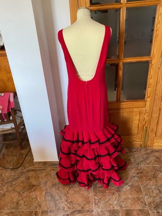 Vestido Flamenca Rojo Volantes