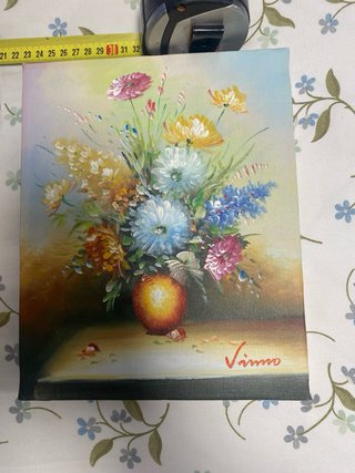 Cuadros de flores pintados a mano